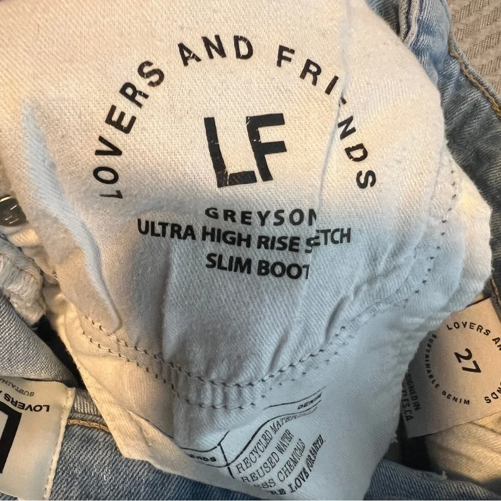 Lovers + Friends Greyson Ultra High Rise Slim Boot Jeans